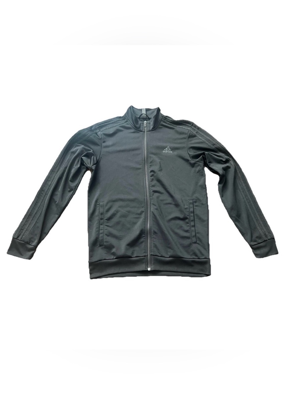 Adidas Essentials Warm-Up Jacket Mens Size Medium Black 3 Stripes Track H46101